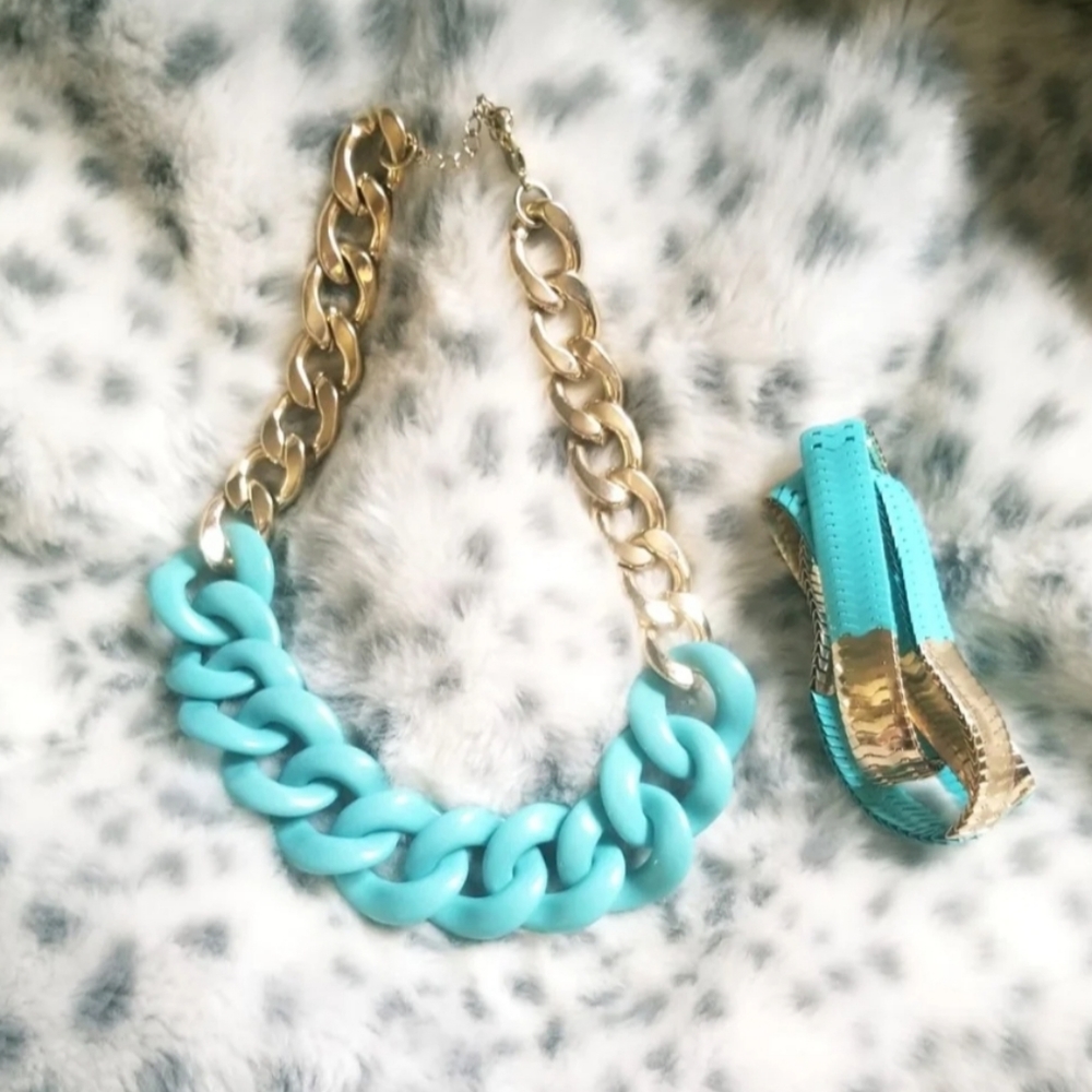 Turquoise & Gold Set